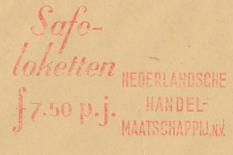 Meter Cover Netherlands 1950 Safe-deposit Box - Bank - Sin Clasificación