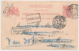 Briefkaart G. Amsterdam - Frankrijk 1903 - Onbestelbaar - Retour - Sin Clasificación