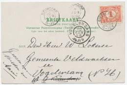 Kleinrondstempel Biezelinge - Nieuwdorp - Vogelenzang 1908 - Unclassified