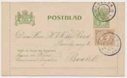 Postblad G. 11 / Bijfrankering Engelen - Boxtel 1910 - Interi Postali
