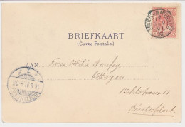 Leiden - Trein Kleinrondstempel Amsterdam - Antwerpen XI 1901 - Storia Postale