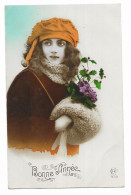 CPA - Bonne Année - CEKO 972 - Jeune Fille Avec Un Béret Orange Fluo - - Neujahr