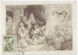 Maximum Card Netherlands 1956 Rembrandt - The Angel Departing From The Family Of Tobias  - Autres & Non Classés