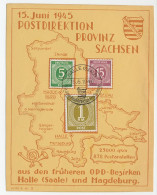 Card Deutsche Post / Sachsen 1946 Postal District Sachsen - Other & Unclassified