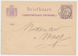 Briefkaart G. 19 A-krt. Amsterdam - Weesp 1879 - Postwaardestukken