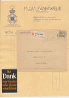 Envelop / Nota Den Haag 1936 - Hofleverancier Ridderorden - Ohne Zuordnung