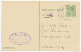 Briefkaart G. 216 FDC / 1e Dag Groningen 1926 - Postwaardestukken