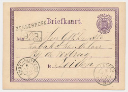 Trein Kleinrondstempel Amsterdam - Rotterdam 3 1872 - Arabisch - Lettres & Documents