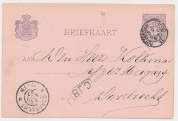 Trein Kleinrondstempel Rotterdam - Venloo II 1897 - Lettres & Documents