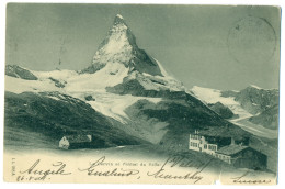 SLIGHT DAMAGE, Le Cervin Et L'Hôtel Du Riffel, Switzerland - Zermatt