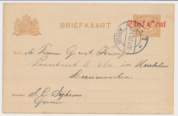 Briefkaart G. 107 B II Grouw - Leeuwarden 1920 - Entiers Postaux