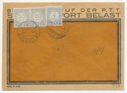 Em. Port 1912 Dienst Envelop Amsterdam - Non Classés