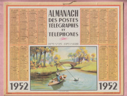 ALMANACH DES POSTES - TELEGRAPHES Et TELEPHONES 1952 / NORD / COMPLET - PÊCHE - UNE BONNE PRISE - IMPRIMERIE NISSE - Groot Formaat: 1941-60