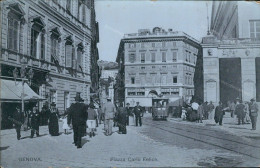 Cs599 Cartolina Fotografica Genova Citta'  Piazza Carlo Felice Liguria - Genova