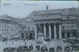 Cs486 Cartolina Fotografica Genova Citta' Teatro Carlo Felice - Genova