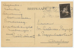 Em. Germaanse Symbolen 1943 Locaal Briefkaart Port Arnhem - Non Classés