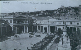 Cs482 Cartolina Fotografica Genova Citta' Stazione Principe Dall'hotel Di Londra - Genova