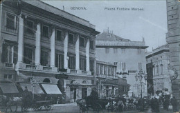 Cs484 Cartolina Fotografica Genova Citta'  Piazza Fontane Morose - Genova (Genua)