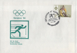 Jugoslavija Yugoslavia 1984 FDC Winter Olympic Games, Sarajevo, Skiing Cross Country - FDC