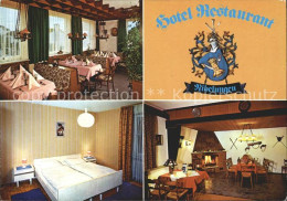 72116660 Michelstadt Hotel Restaurant Nibelungen Kaminzimmer Wappen Michelstadt - Michelstadt