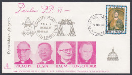 Vatican City 1976 Private Cover Pope Paul VI, Secret Consistory, Cardinals, Cardinal, Christianity, Christian, Catholic - Brieven En Documenten