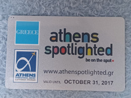 HOTEL KEYS - 2641 - GREECE - ATHENS SPOTLIGHTED - Chiavi Elettroniche Di Alberghi