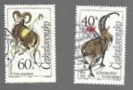 CECOSLOVACCHIA (CZECHOSLOVAKIA) - SG 1395.1396 - 1963  ANIMALS (2 STAMPS OF THE SET)   - USED -  RIF. APP2 - Usados