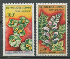 CONGO 1963 PA N° 8/9 ** Neufs MNH Superbes C 12 € Flore Fleurs Flowers Costus Spectabilis Acanthus Montanus - Ungebraucht