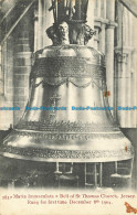 R635020 Jersey. Maria Immaculata. Bell Of St. Thomas Church. Rung For First Time - Monde