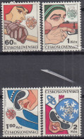 TSCHECHOSLOWAKEI  2356-2359, Postfrisch **, Winterspartakiade, 1977 - Nuevos