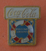 Pin's WELCOME ABOARD Coca Cola - Bouée -1990 The Coca-cola Compagny All Rights Reserved - Coca-Cola