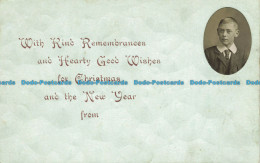 R634183 With Kind Remembrances And Hearty Good Wishes For Christmas. Thoria Card - Monde