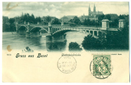 Gruss Aus Basel, Wettsteinbrücke, Switzerland - Bazel