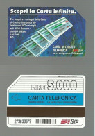 128 Golden - Scopri La Carta Infinita Da L. 5.000 30-06-94 Mantegazza - Tipo B - Openbaar Gewoon