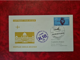 LETTRE  BERLIN  1964 LUFTPOSTSTELLE BERLIN BELGRAD BEOGRAD IL 18 - Andere & Zonder Classificatie