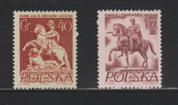 POLOGNE 1956 Monuments De Varsovie YT 805A Et 806A ** - Neufs