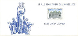 Bloc Souvenir  Seul Sans Son Carton N°24 Opéra Garnier Le Plus Beau Timbre De L'année 2006 Classeur Noir - Foglietti Commemorativi