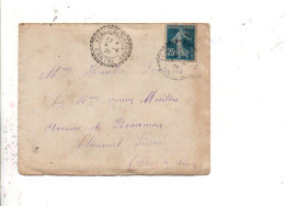 SEMEUSE SUR LETTRE DE FERRIERES SAINT MARY CANTAL 1921 - 1921-1960: Modern Tijdperk