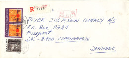 China Registered Cover Sent To Denmark 4-2-1984 (from The Embassy Of Guinea Beijing) - Briefe U. Dokumente