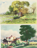 Illustrateurs Italiens : 2 Cartes : Paysages. - Other & Unclassified