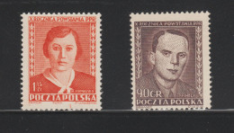 POLOGNE 1952  Parti Ouvrier Polonais YT 632 Et 633 ** - Unused Stamps