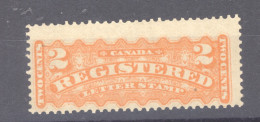 Canada  -  Lettres Chargées  :  Yv  1  **  Dentelé 12 - Registration & Officially Sealed