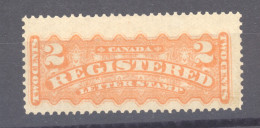 Canada  -  Lettres Chargées  :  Yv  1  *  Dentelé 12 - Registration & Officially Sealed