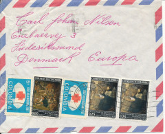 Colombia Air Mail Cover Sent To Denmark 11-7-1969 Topic Stamps Incl. RED CROSS - Kolumbien