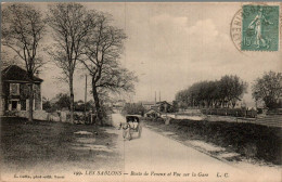 N°3619 W -cpa Les Sablons -route De Veneux- Et Vue Sur La Gare- - Otros & Sin Clasificación