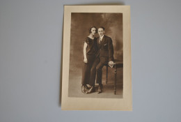 France/Belgique? 1924 Photo Couple? 14 X 9 Cm - Personas Anónimos