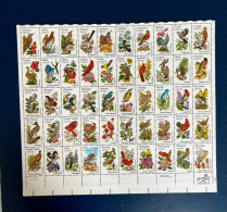 USA - 1982 - Planche Neuve état Luxe Oiseaux Et Fleurs Des 50 états - Ucello Oiseau Bird Pájaro Vogel Flowers - Papegaaien, Parkieten