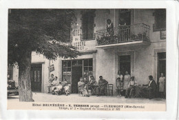 CPA :  14 X 9  -  Hôtel  BELVEDERE  - X.  TERRIER  Propr.  -  CLERMONT - Autres & Non Classés