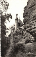 BAS RHIN 67 MONT SAINT ODILE : LE ROCHER ET LA STATUE DE LA SAINTE - FLAMME POSTALE JOYAU DE L'ALSACE - CIRCULEE TROYES - Sainte Odile