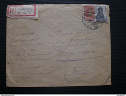 RUSSIA RUSSIE РОССИЯ STAMPS COVER 1934 REGISTER MAIL RUSSIE TO ITALY RRR RIF.TAGG. (103) - Cartas & Documentos
